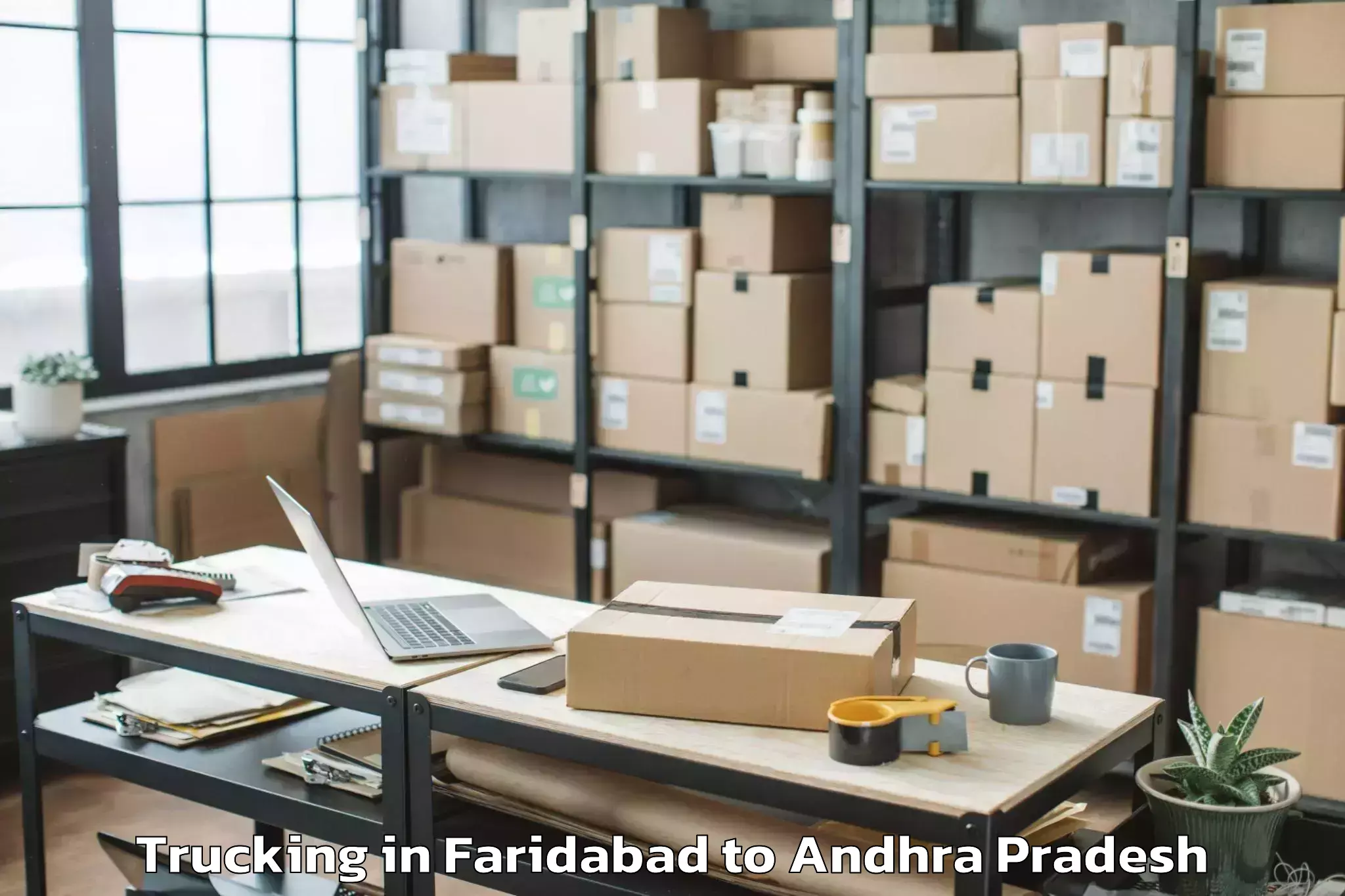 Faridabad to Ganganapalle Trucking Booking